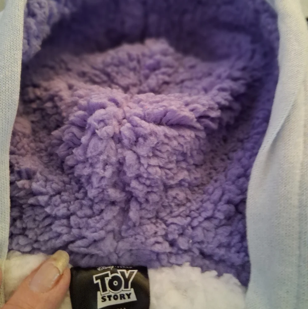 Disney Pixar TOY STORY BUZZ LIGHTYEAR Sherpa Lined Full Zip Up Hooded Jacket